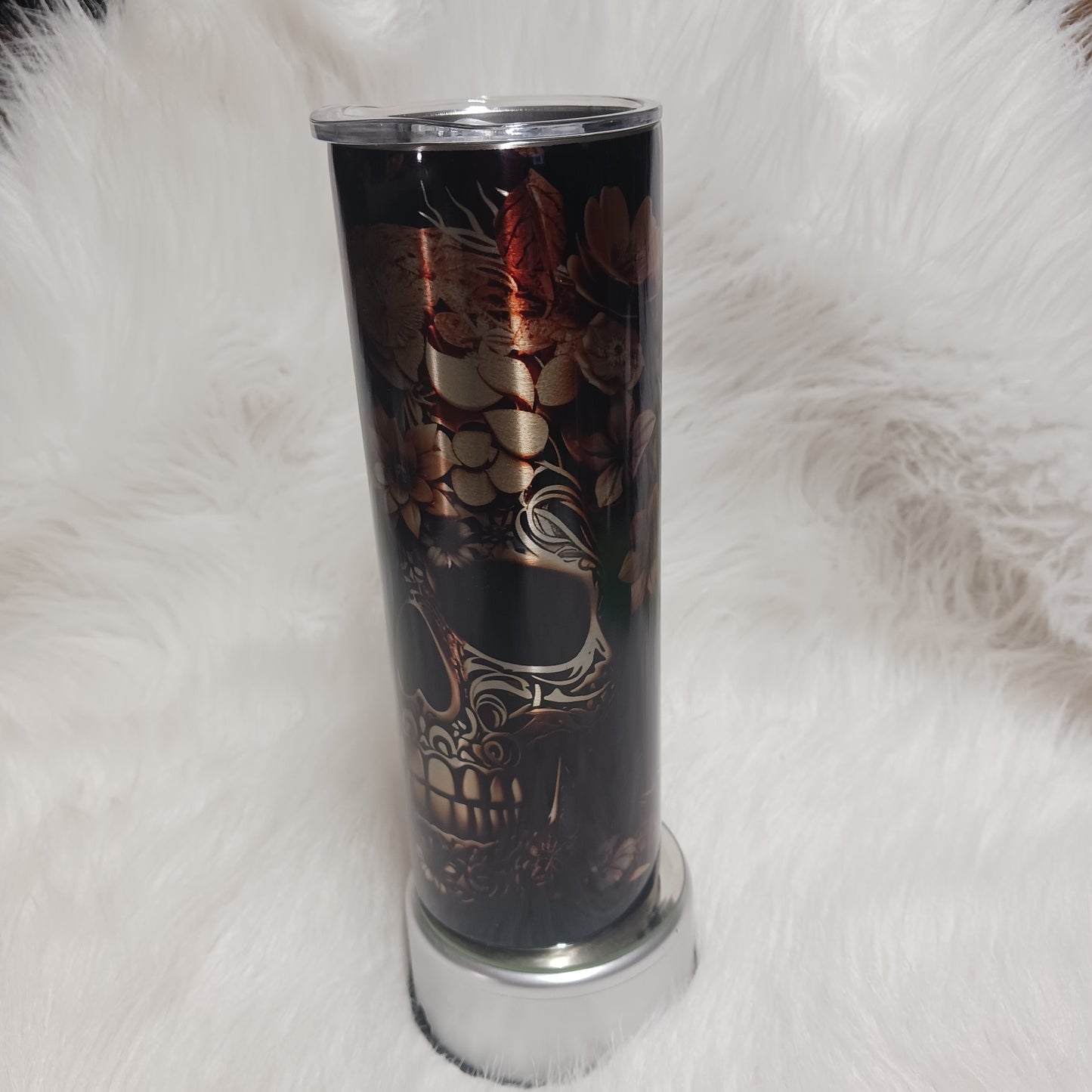 3D Gold Skull Tumbler