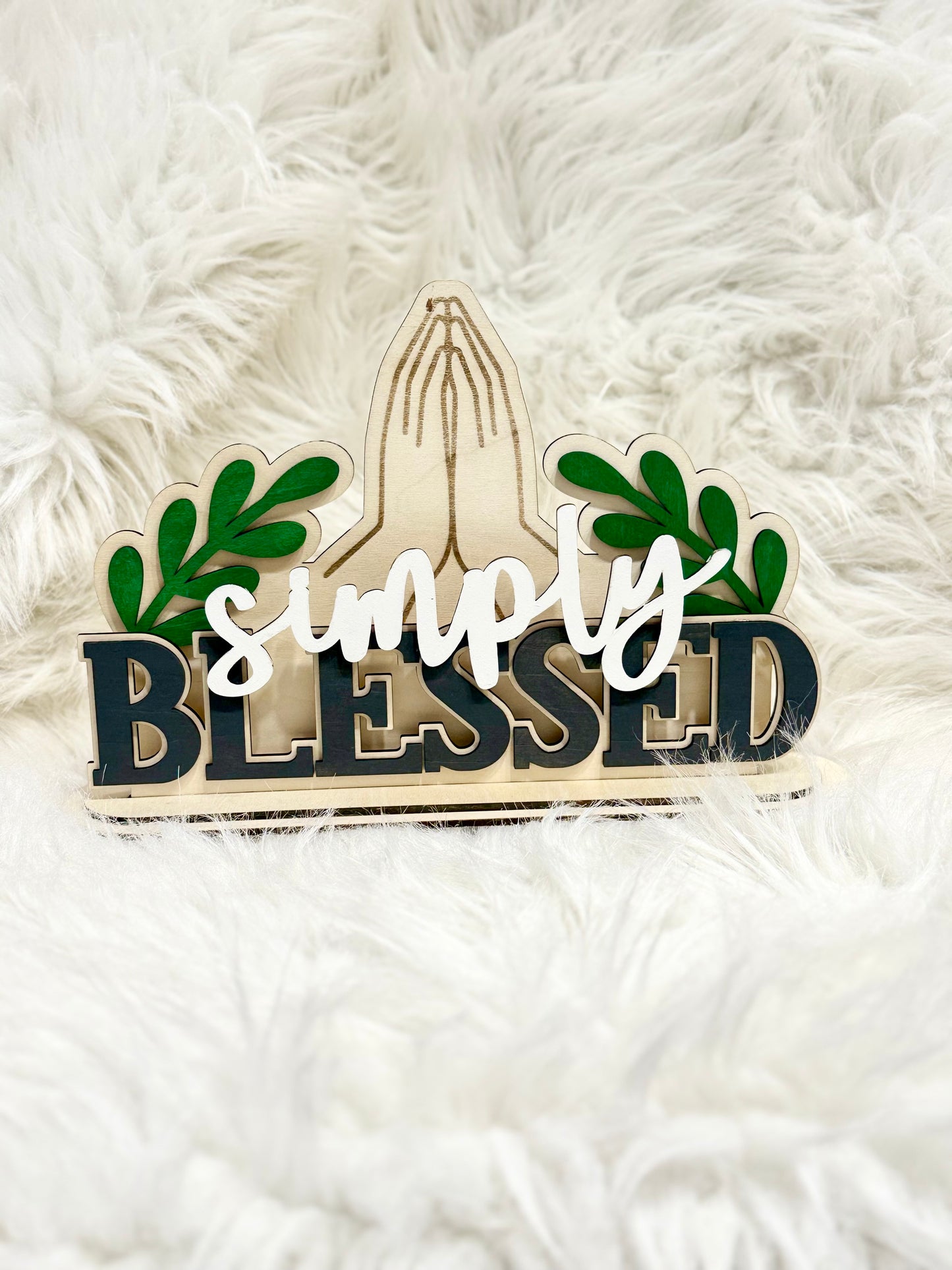 Simply Blessed Wood Stand