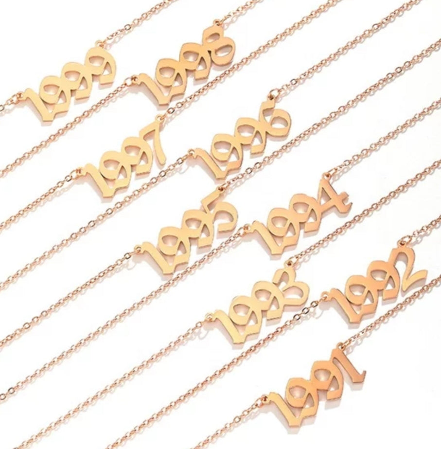 Year Necklaces 1980-2019