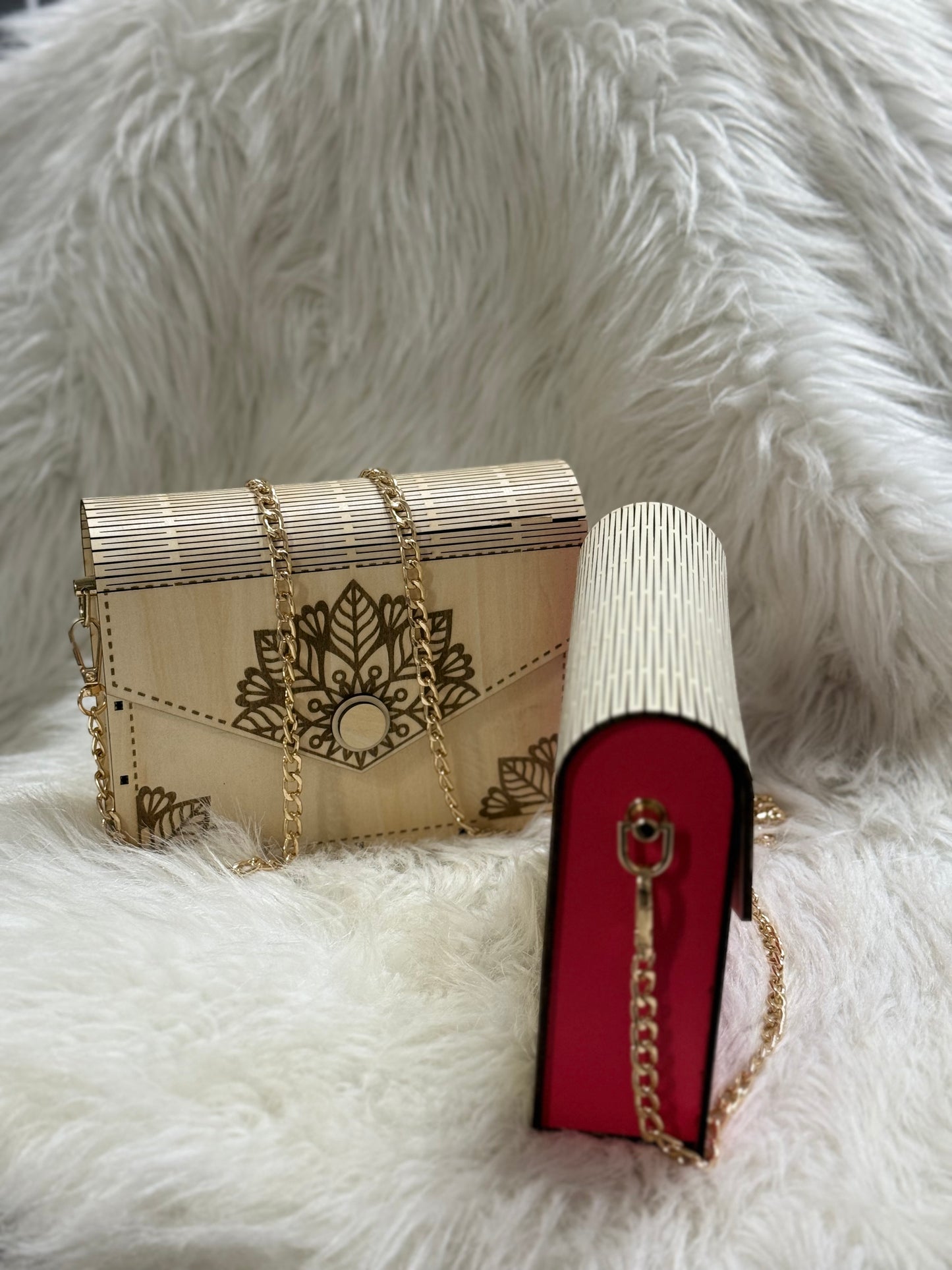 Wooden Crossbody Purse