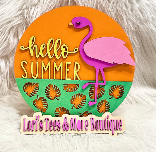 Hello Summer Wood Sign