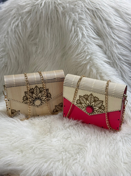 Wooden Crossbody Purse