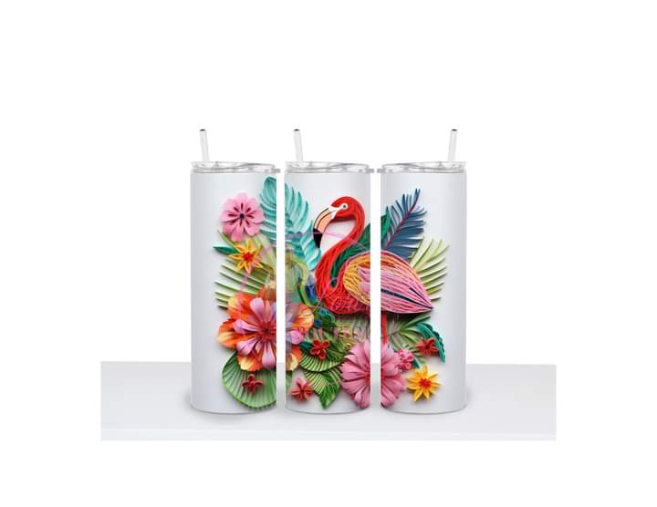 3D Flamingo Tumbler