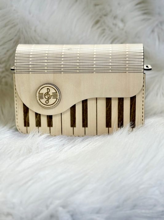 Wooden Piano Purse