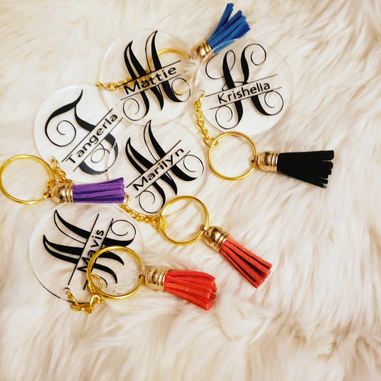 Split Monogram/ Letters Keychains
